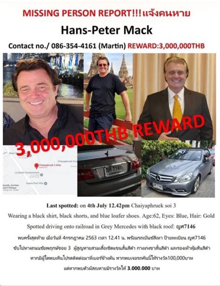 
Hans Peter Walter Mack: German businessman found dead in Thailand freezer was arrested in 2018 over alleged child sex trafficking 